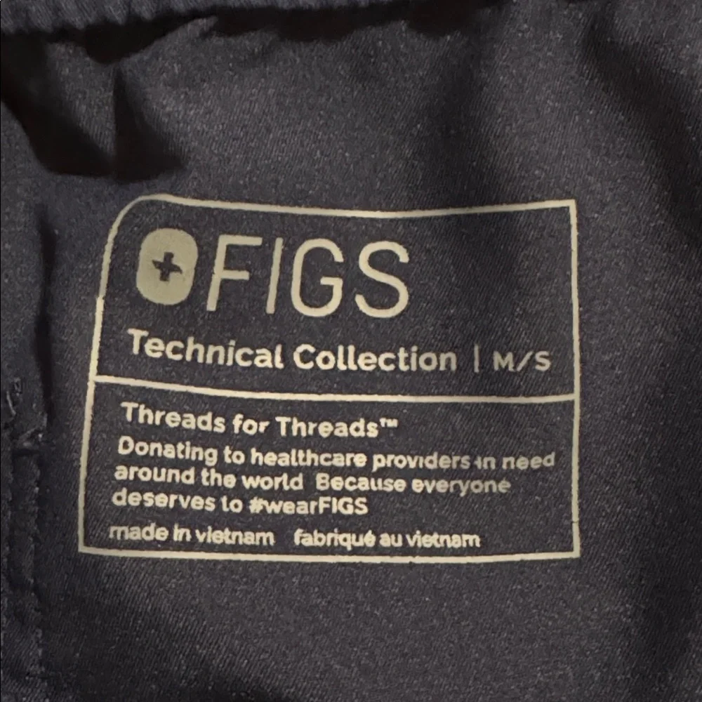 Figs Cairo Pants Navy Scrubs Button Zipper Fly Drawstring Medical Clinic-M Short